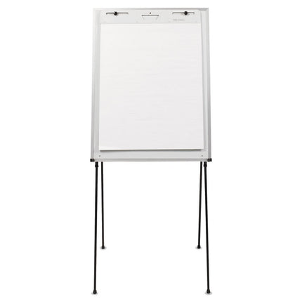 Dry Erase Steel Easel, 29" x 40", White Surface, Satin Aluminum Frame