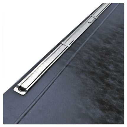 Presstex Report Cover With Tyvek Reinforced Hinge, Side Bound, Two-Piece Prong Fastener, 3" Capacity, 8.5 X 11, Black/black