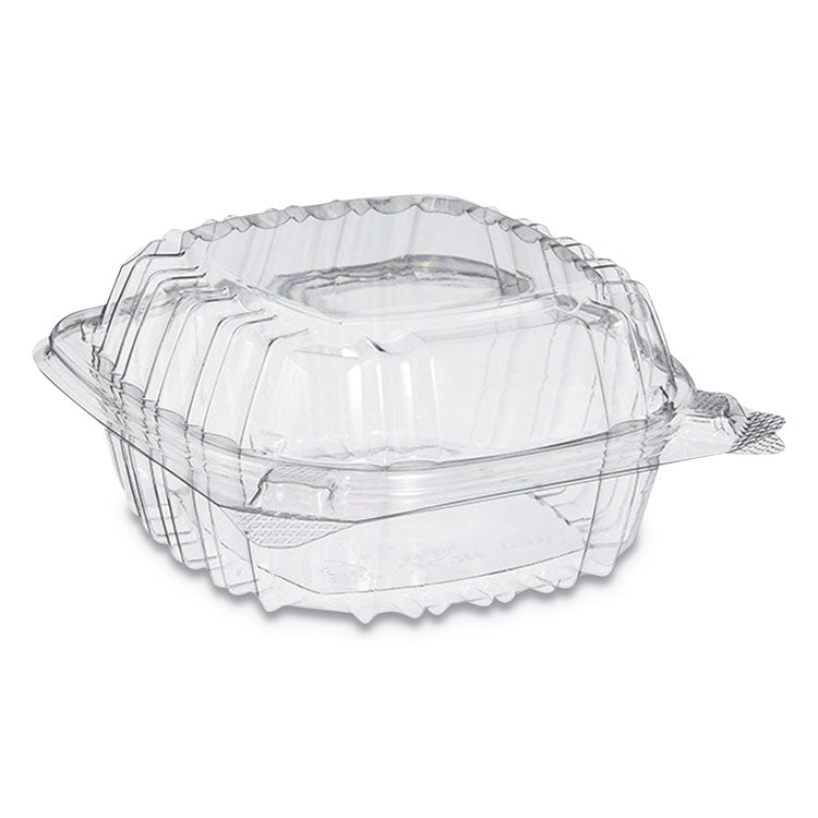 ClearSeal Hinged-Lid Plastic Containers, 13.8 oz, Clear, Plastic, 500/Carton