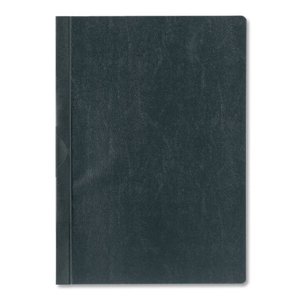 DuraClip Report Cover, Clip Fastener, 8.5 x 11, Holds 30 Sheets, Clear/Black, 25/Box