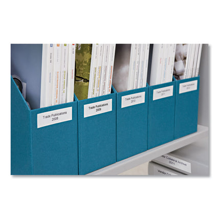 D1 Standard Labels, 0.5" x 23 ft, Black Print on White Tape, 6/Pack