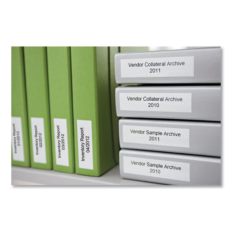 D1 Standard Labels, 0.5" x 23 ft, Black Print on White Tape, 4/Pack