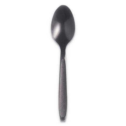 Reliance Mediumweight Cutlery, Spoon, Plastic, Black, 1,000/Carton