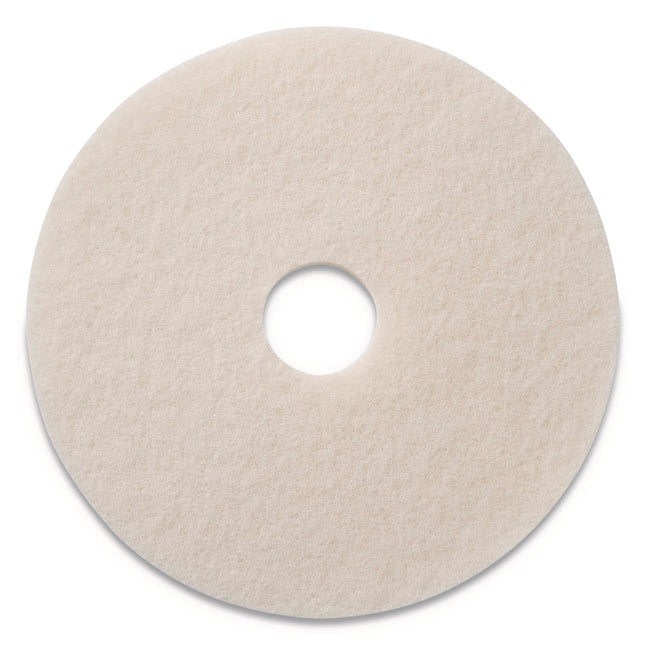 Polishing Pads, 20" Diameter, White, 5/Carton