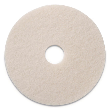 Polishing Pads, 19" Diameter, White, 5/Carton