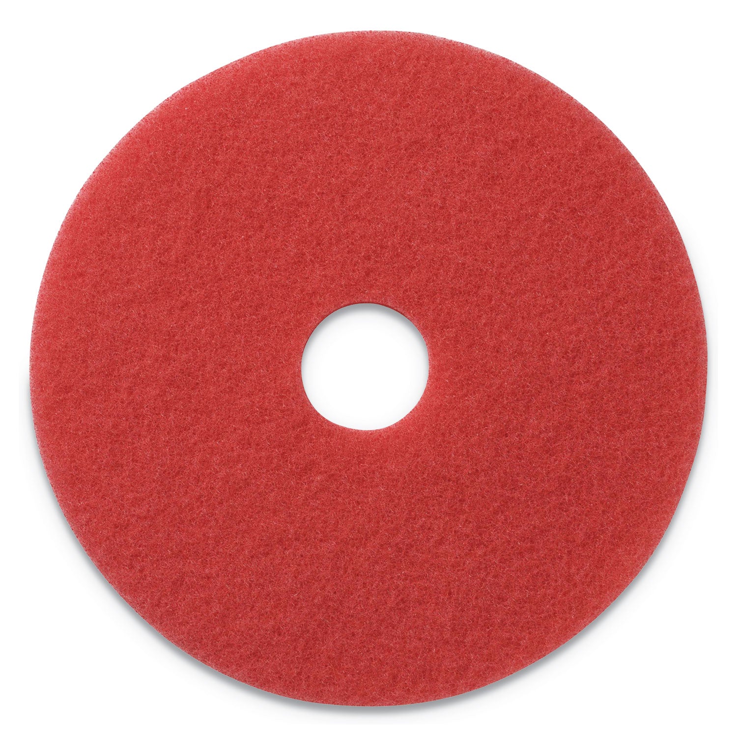 Buffing Pads, 13" Diameter, Red, 5/Carton