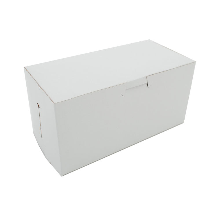 White One-Piece Non-Window Bakery Boxes, 8 x 4 x 4, White, Paper, 250/Carton