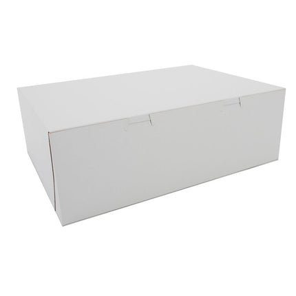 White One-Piece Non-Window Bakery Boxes, 15 x 11 x 5, White, Paper, 100/Carton
