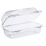 StayLock Clear Hinged Lid Containers, 4.5 x 8.5 x 3.6, Clear, Plastic, 250/Carton
