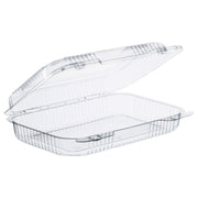 StayLock Clear Hinged Lid Containers, 9.4 x 6.8 x 2.1, Clear, Plastic, 250/Carton