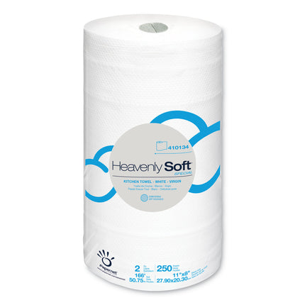 Heavenly Soft Special Kitchen Paper Towel, 2-Ply, 11" x 167 ft, White, 12 Rolls/Carton