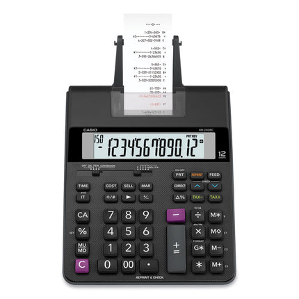 HR200RC Printing Calculator, Black/Red Print, 2.4 Lines/Sec
