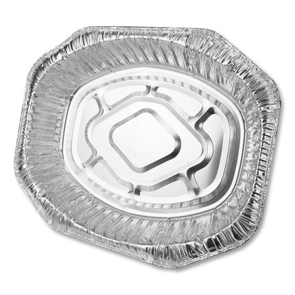 Aluminum Roaster Pans, Extra-Large Oval, 230 Oz, 18.5 X 14 X 3.38, Silver, 50/carton