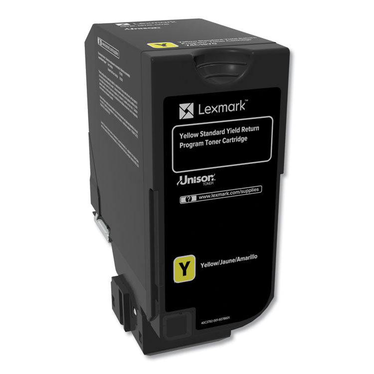 74c10y0 Return Program Unison Toner, 3,000 Page-Yield, Yellow