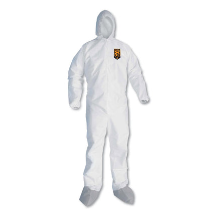 A45 Liquid/Particle Protection Surface Prep/Paint Coveralls, X-Large, White, 25/Carton