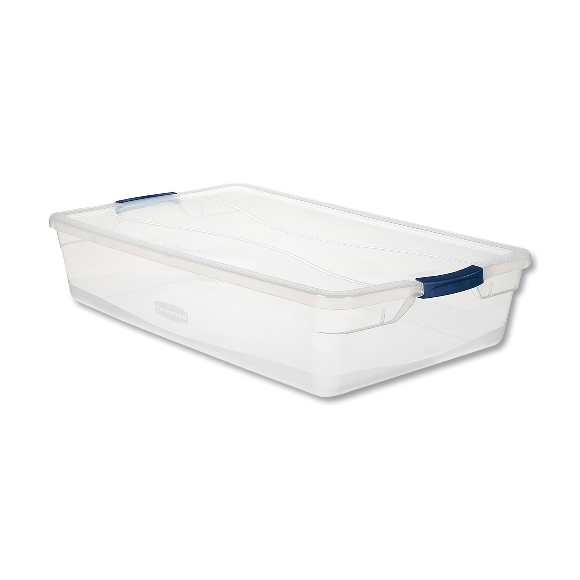 Clever Store Basic Latch-Lid Container, 41 Qt, 17.75" X 29" X 6.13", Clear
