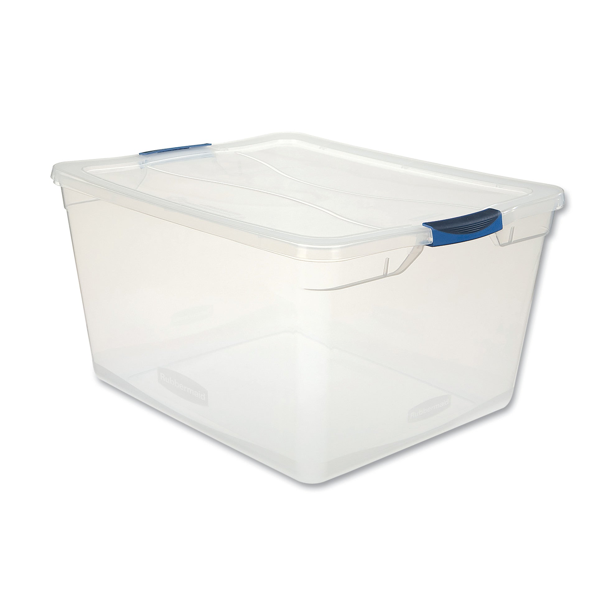 Clever Store Basic Latch-Lid Container, 71 Qt, 18.63" X 23.5" X 12.25", Clear