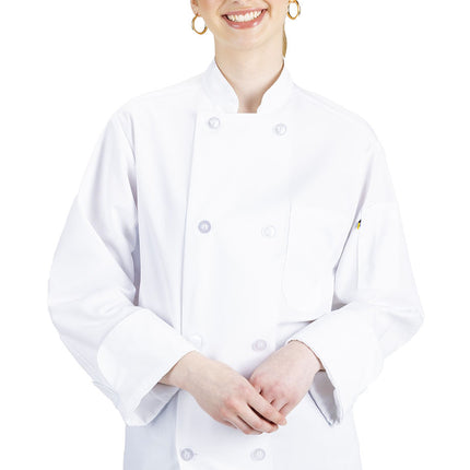 EDWARDS 8 BUTTON LONG SLEEVE CHEF COAT