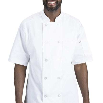 EDWARDS 10 BUTTON SHORT SLEEVE CHEF COAT