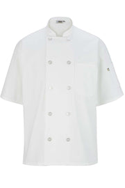 EDWARDS 10 BUTTON SHORT SLEEVE CHEF COAT
