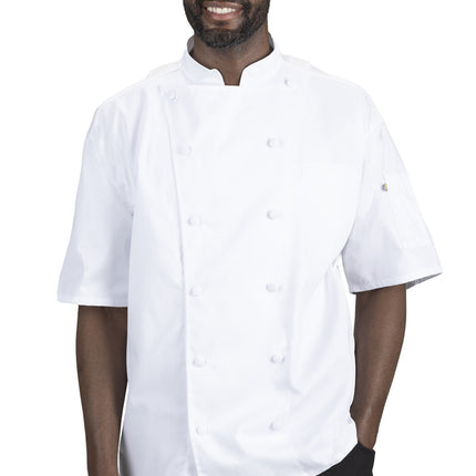 EDWARDS 12 BUTTON SHORT SLEEVE CHEF COAT WITH MESH
