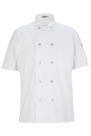 EDWARDS 10 BUTTON SHORT SLEEVE CHEF COAT WITH MESH