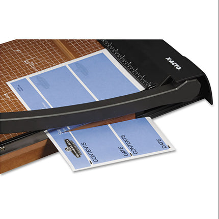 Heavy-Duty Wood Base Guillotine Trimmer, 15 Sheets, 18" Cut Length, 12 X 18