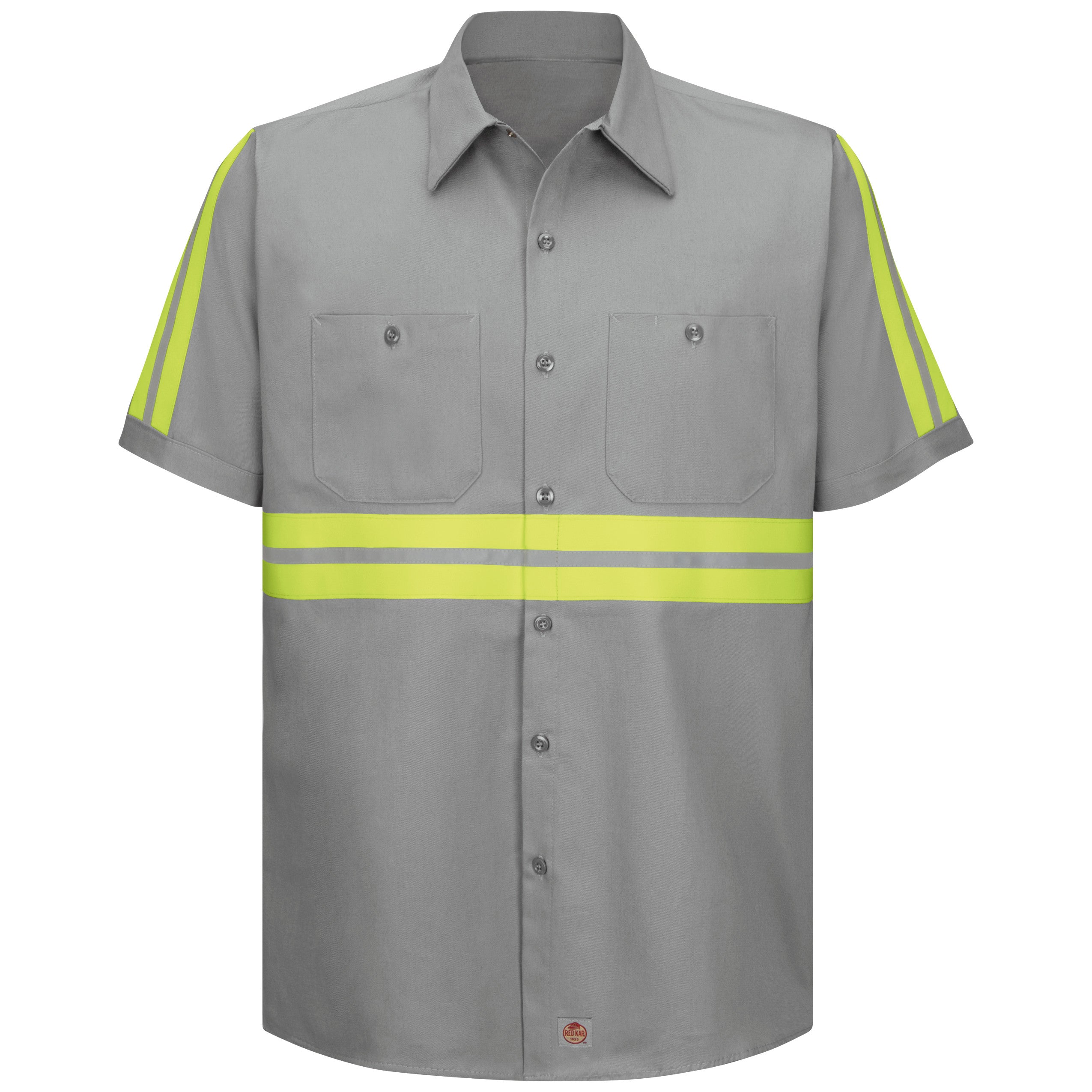 Red Kap® Short Sleeve Enhanced Visibility Cotton Work Shirt / SC40EG
