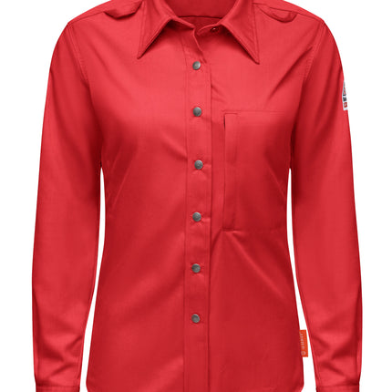 Bulwark® iQ Series® Women’s Midweight Comfort Snap-Front Woven Shirt / QS27RD