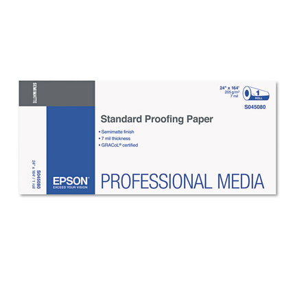 Proofing Paper Roll, 7 Mil, 24" X 164 Ft, Semi-Matte; Resin White