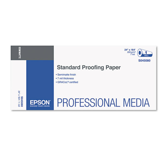 Proofing Paper Roll, 7 Mil, 24" X 164 Ft, Semi-Matte; Resin White