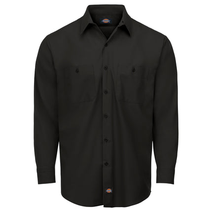 Dickies® Men's Industrial WorkTech Ventilated Long-Sleeve Work Shirt With Cooling Mesh / LL51BK