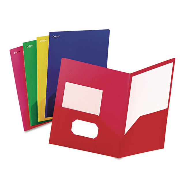 Fashion Polyport Twin-Pocket Portfolio, Polypropylene, 11 X 8.5, Assorted, 25/box