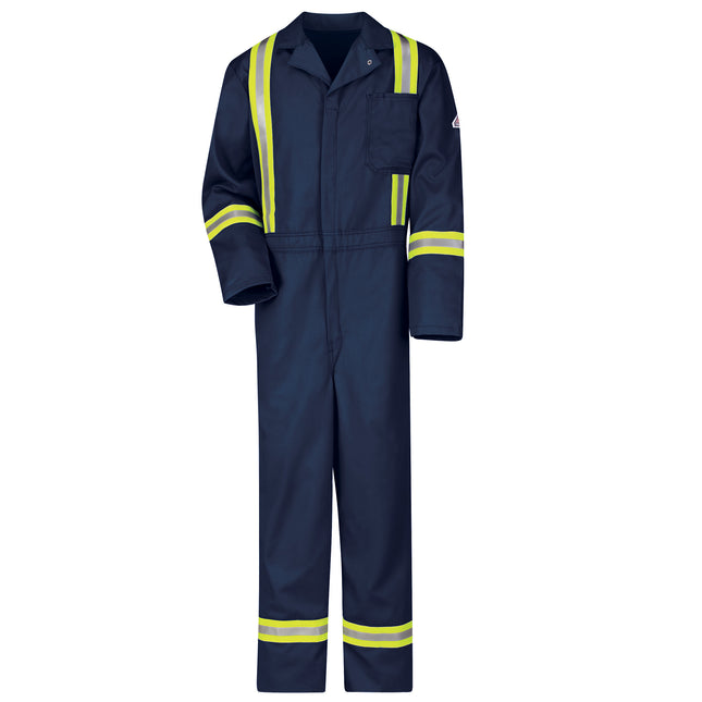 Bulwark® Men's Midweight Excel FR Classic Coverall with Reflective Trim / CECTNV