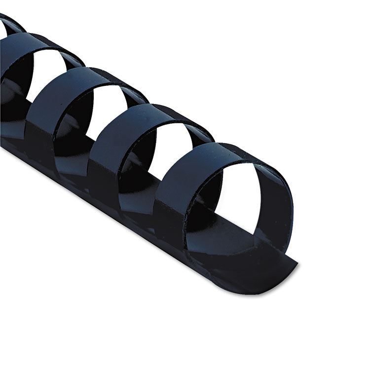 Plastic Comb Bindings, 1/2" Diameter, 90 Sheet Capacity, Navy Blue, 100/Pack