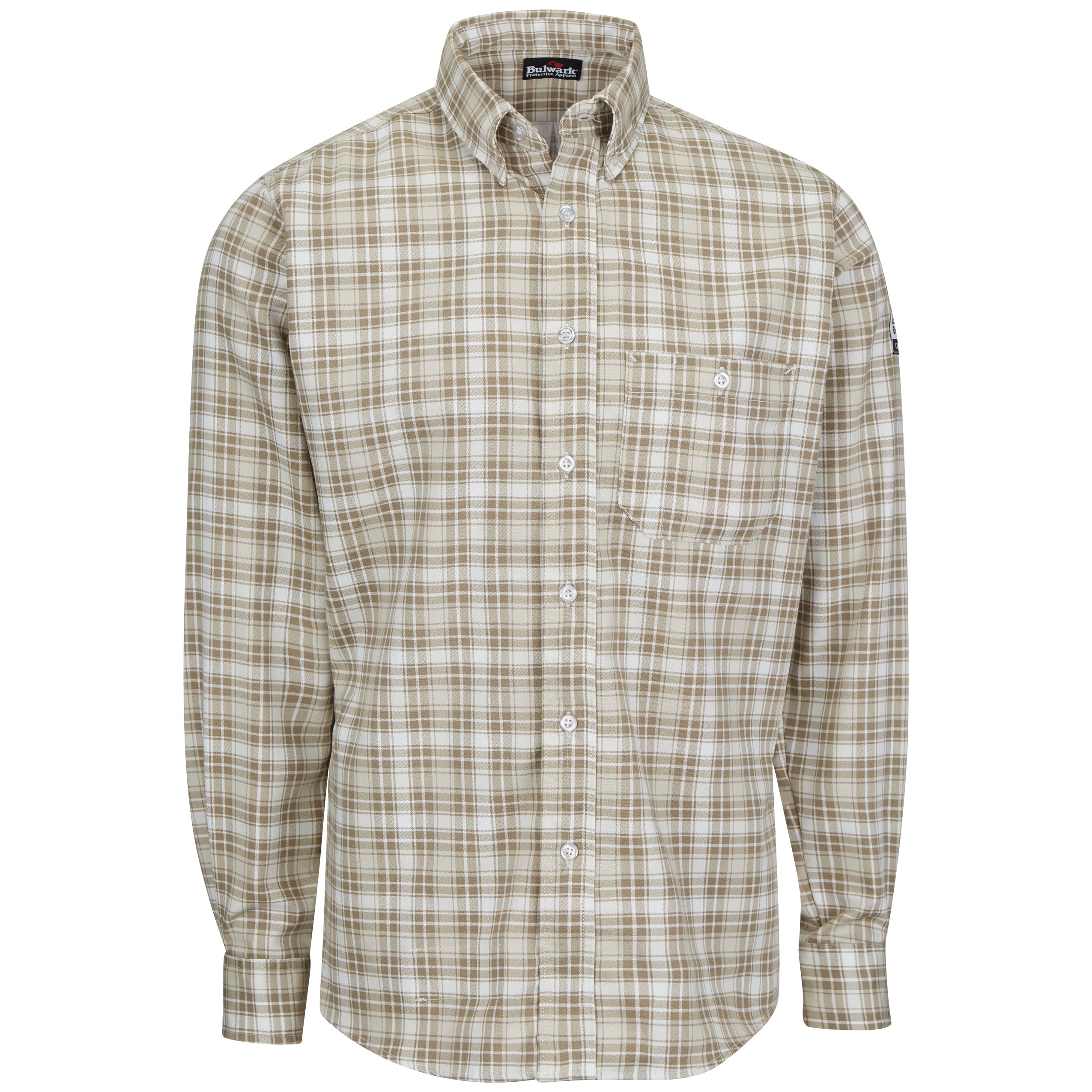 Bulwark® Men’s Long Sleeve Plaid Dress Shirt / SLP2KH
