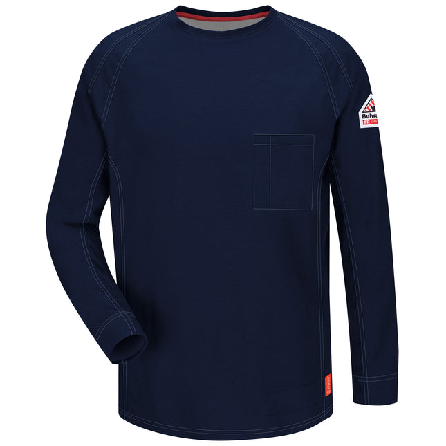 Bulwark® iQ Series® Comfort Knit Men's FR Long Sleeve T-Shirt / QT32DB