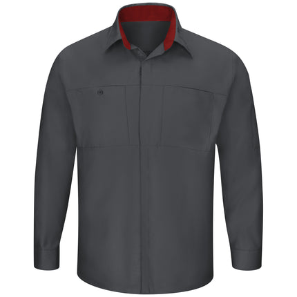 Red Kap® Men's Long Sleeve Performance Plus Shop Shirt with OilBlok Technology / SY32CF