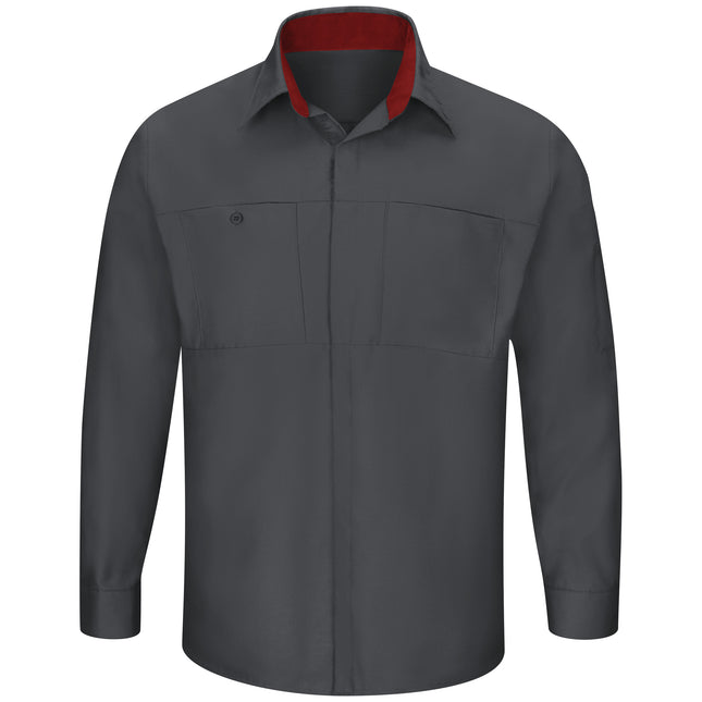 Red Kap® Men's Long Sleeve Performance Plus Shop Shirt with OilBlok Technology / SY32CF