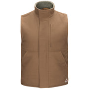 Bulwark® Men's Sherpa Lined Brown Duck Vest / VLS2BD