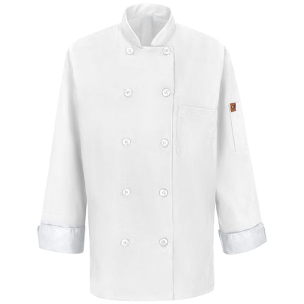 Red Kap® Women's Chef Coat with OilBlok + MIMIX® / 041XWH
