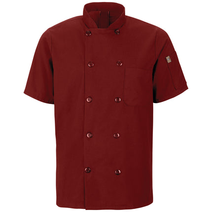 Red Kap® Men's Short Sleeve Chef Coat with OilBlok + MIMIX® / 046XFR