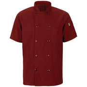 Red Kap® Men's Short Sleeve Chef Coat with OilBlok + MIMIX® / 046XFR