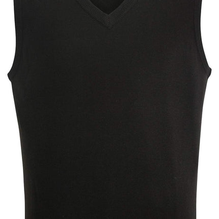 EDWARDS V NECK VEST INTERLOCK ACRYLIC