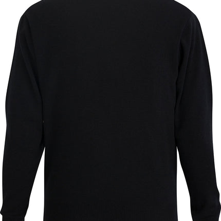 EDWARDS V NECK SWEATER INTERLOCK ACRYLIC