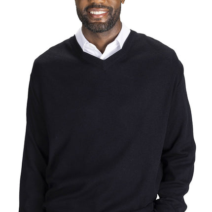 EDWARDS V NECK SWEATER INTERLOCK ACRYLIC