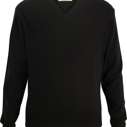 EDWARDS V NECK SWEATER INTERLOCK ACRYLIC