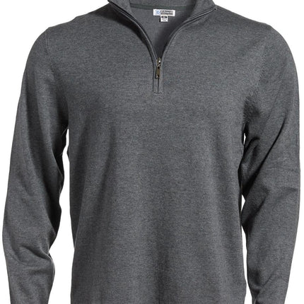 EDWARDS QUARTER ZIP FINE GAUGE SWEATER