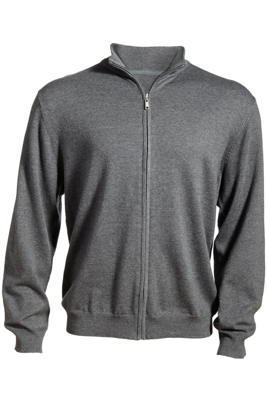 EDWARDS FULL-ZIP FINE GAUGE SWEATER
