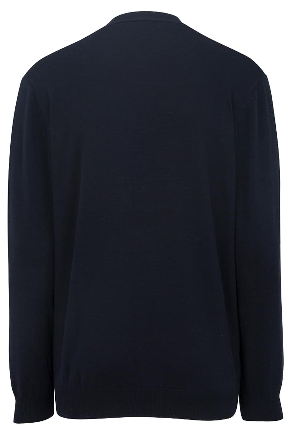 EDWARDS V-NECK COTTON BLEND CARDIGAN-2POCKETS